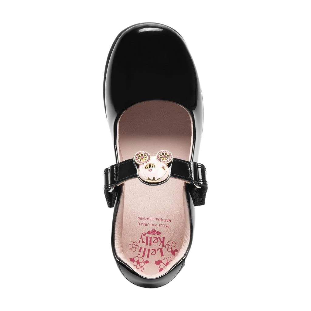 Lelli Kelly LK8412 (NE03) Carrie Princess Coach Black Patent Interchangeable School Shoes - Image 3