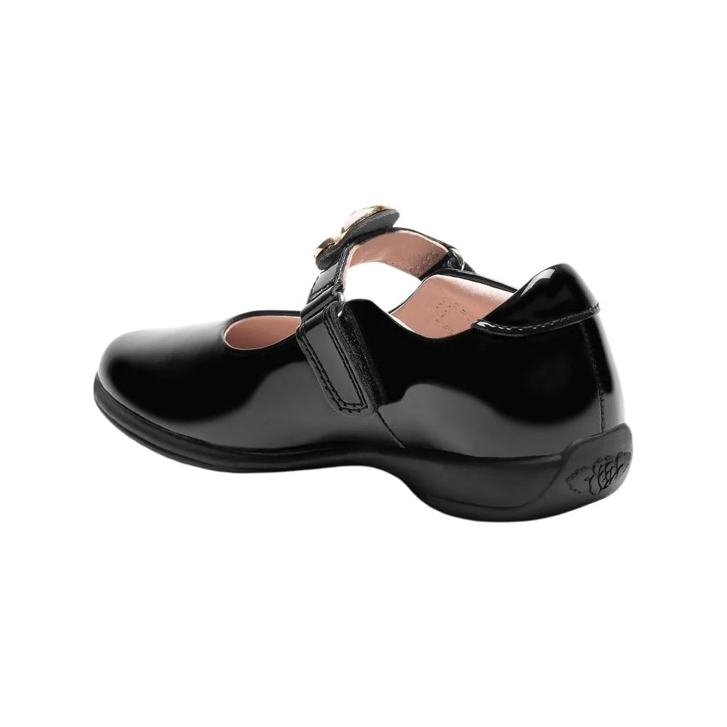 Lelli Kelly LK8412 (NE03) Carrie Princess Coach Black Patent Interchangeable School Shoes - Image 4