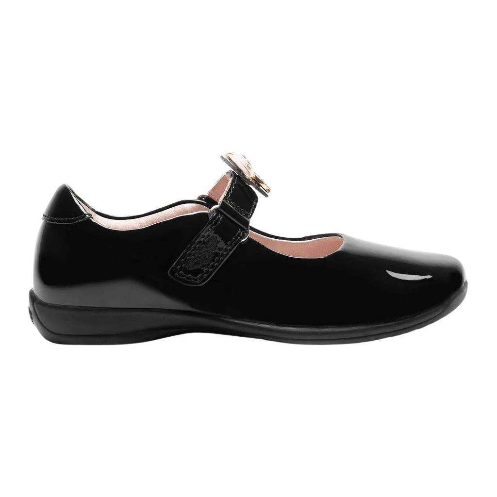 Lelli Kelly LK8412 (NE03) Carrie Princess Coach Black Patent Interchangeable School Shoes - Image 5