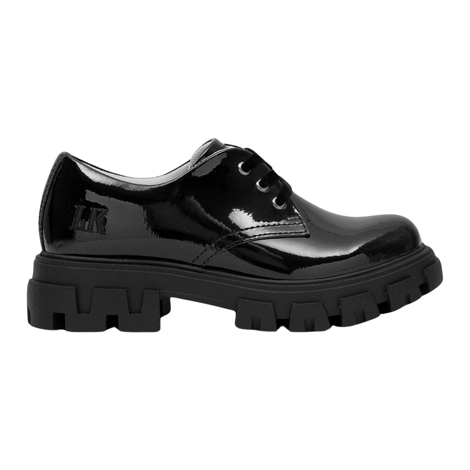 Lelli Kelly Maria Lace Up Black Patent School Shoes LK8431 (NE03) - Image 2