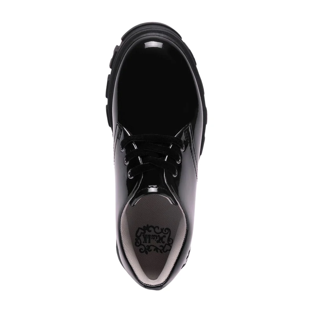 Lelli Kelly Maria Lace Up Black Patent School Shoes LK8431 (NE03) - Image 3