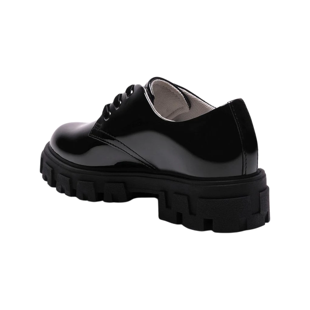 Lelli Kelly Maria Lace Up Black Patent School Shoes LK8431 (NE03) - Image 4