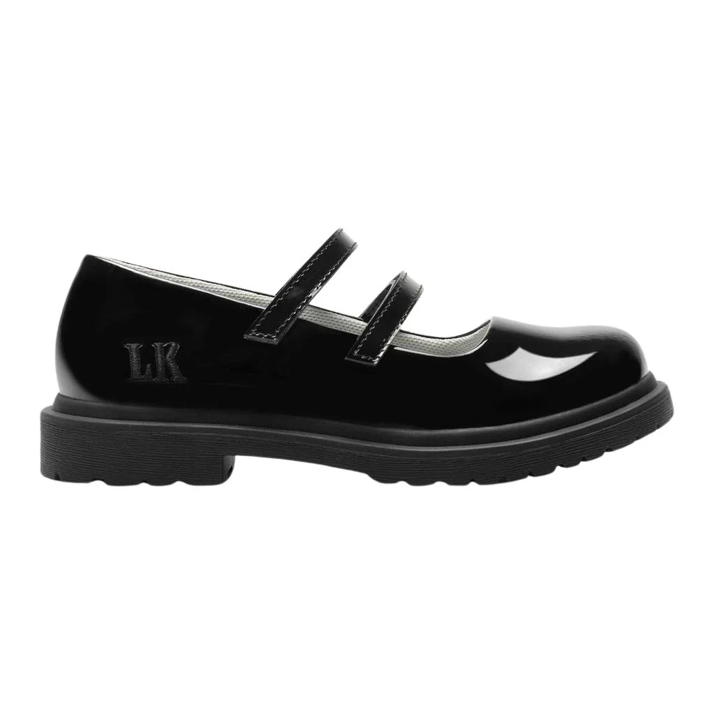 Lelli Kelly LK8443 (NE03) Miss LK Maeve Black Patent Double Strap School Shoes - Image 4