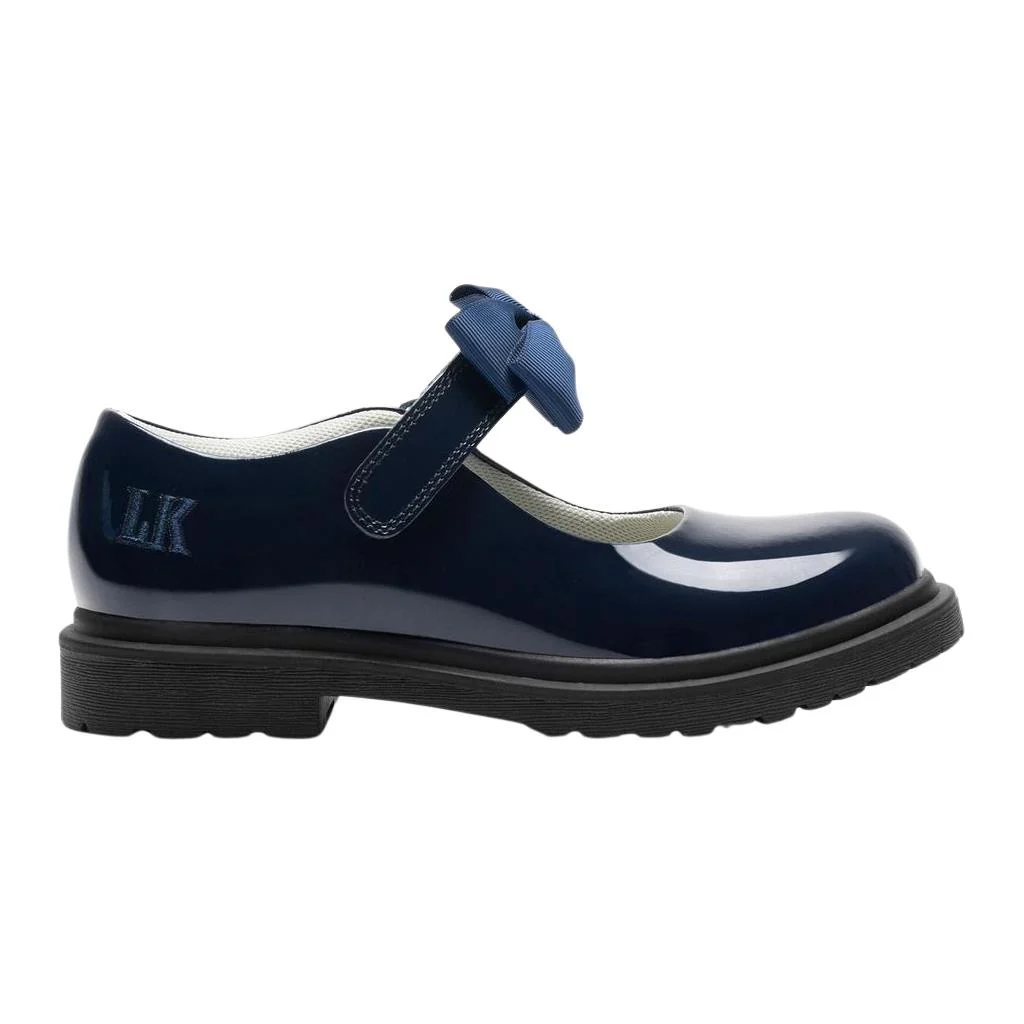 Lelli Kelly LK8461 (BL03) Miss LK Mia Blue Bow Patent School Shoes - Image 5