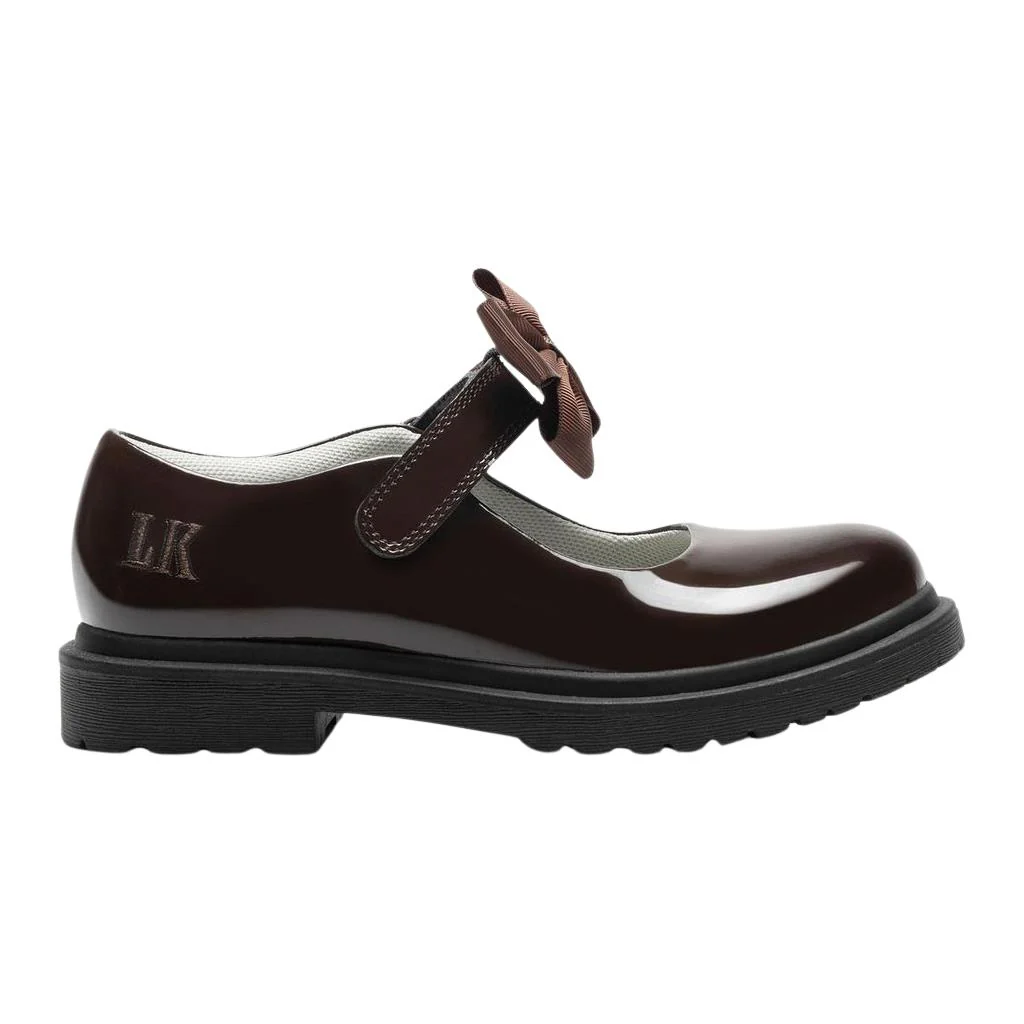 Lelli Kelly LK8461 (MA03) Miss LK Mia Brown Bow Patent School Shoes - Image 4