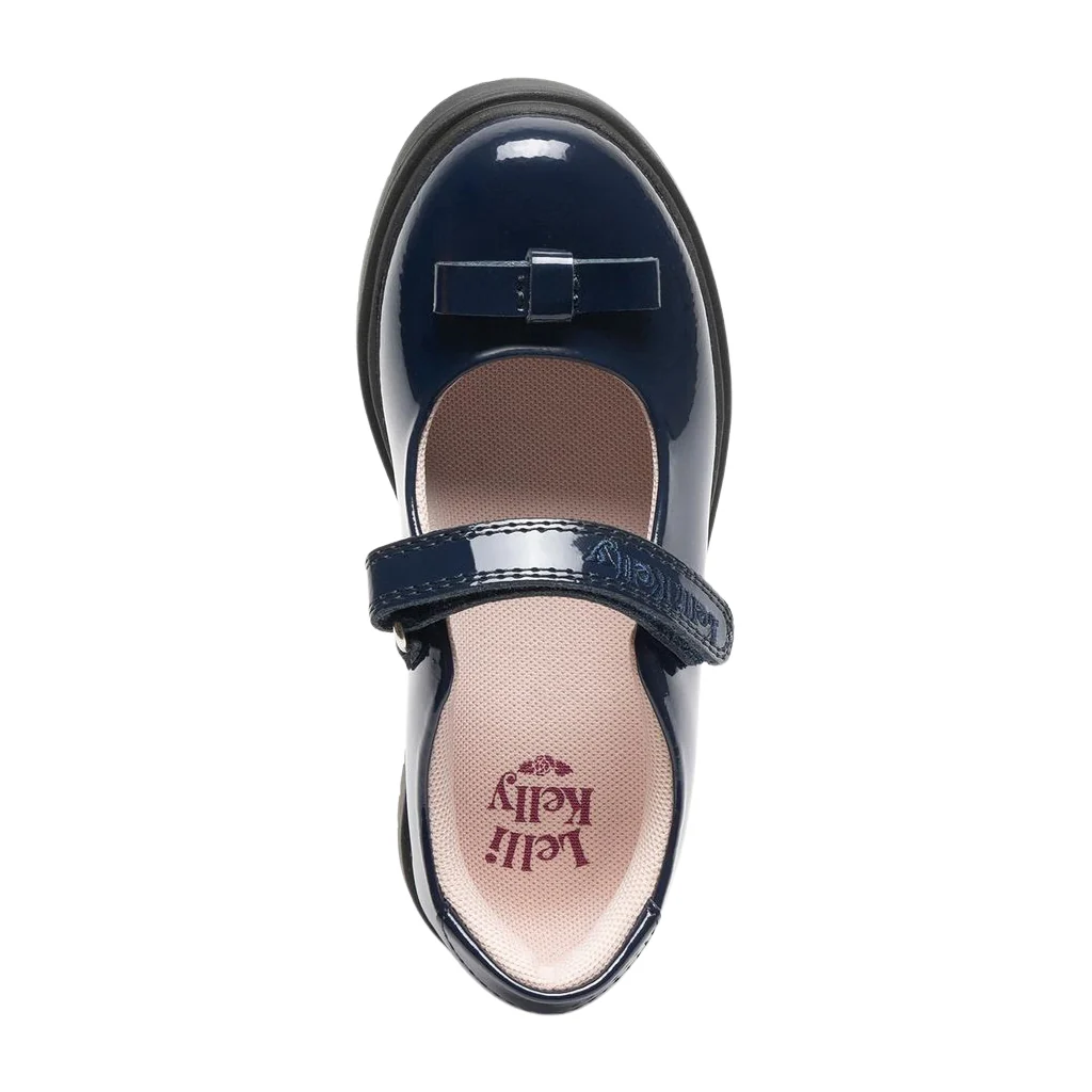 Lelli Kelly LK8506 Miss LK Jolie Black, Blue, Grey, Brown Patent Bow School Shoes - Image 13