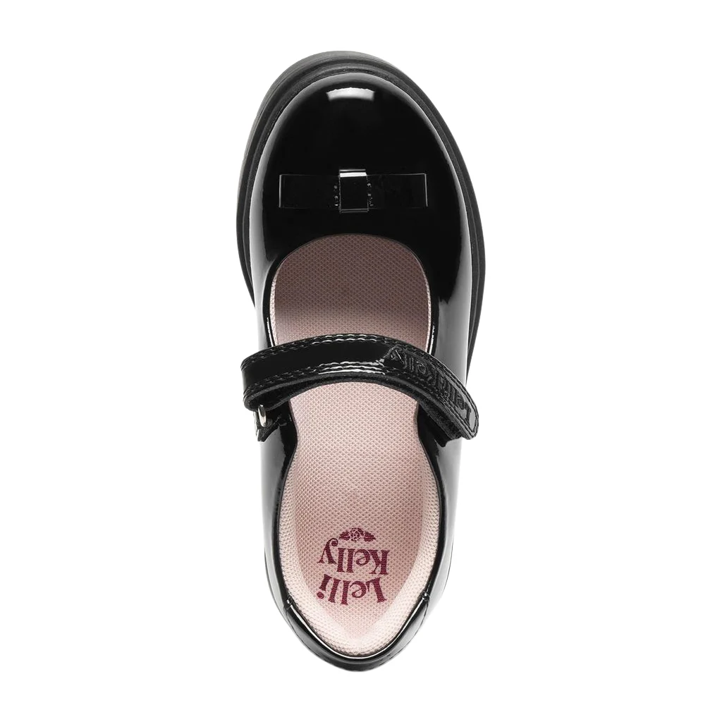 Lelli Kelly LK8506 Miss LK Jolie Black, Blue, Grey, Brown Patent Bow School Shoes - Image 4