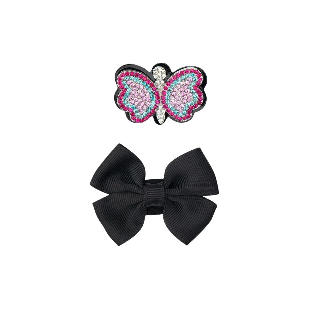 Lelli Kelly LK8611 (NE03) Luna Butterfly Black Patent F Fit School Shoes - Image 2
