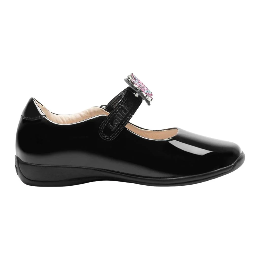 Lelli Kelly LK8611 (NE03) Luna Butterfly Black Patent F Fit School Shoes - Image 6