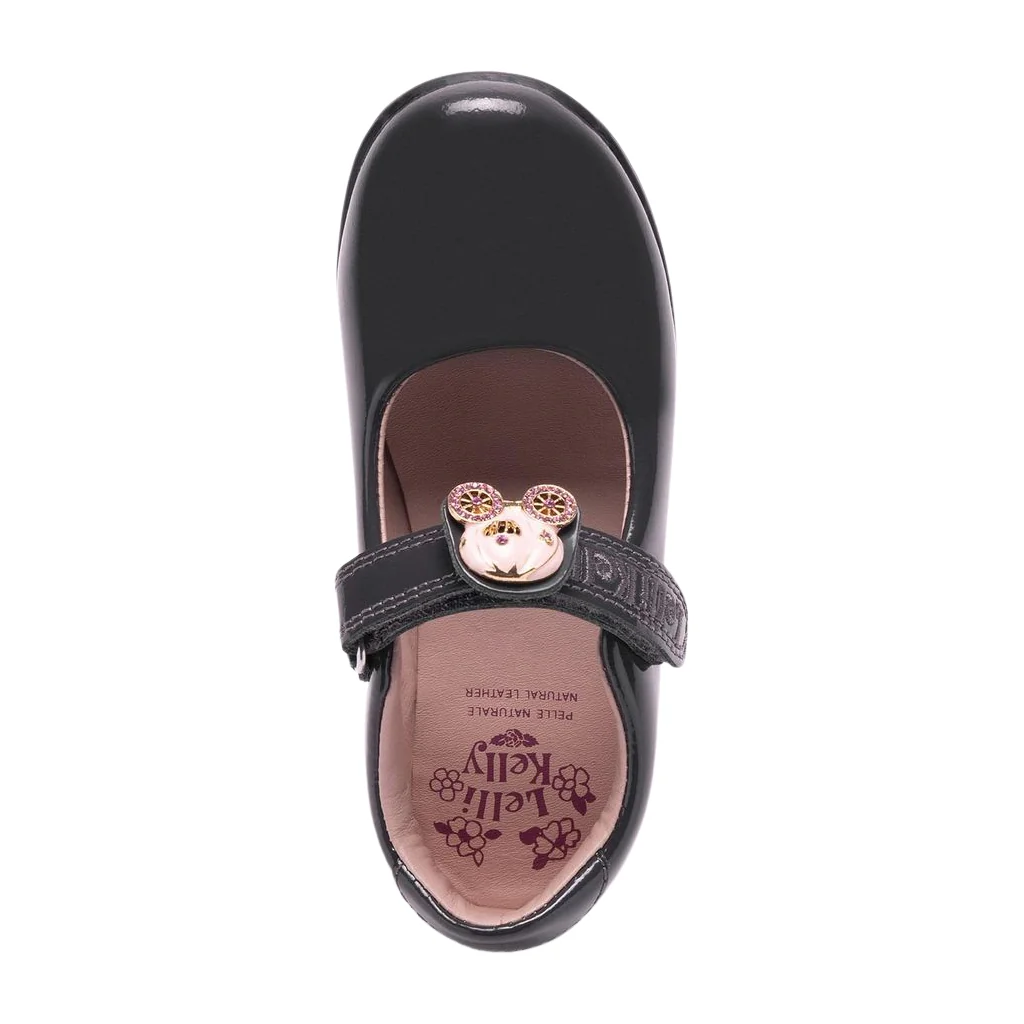 Lelli Kelly LK8622 (GR03) Carrie 2 Princess Carriage Grey Patent School Shoes - Image 2