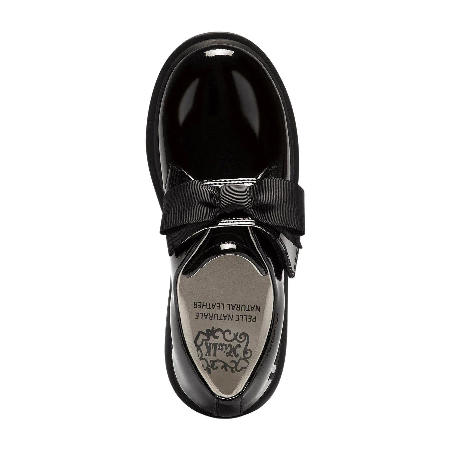 Lelli Kelly LK8658 (DB01) Faye Black Bow Patent School Shoes - Image 4