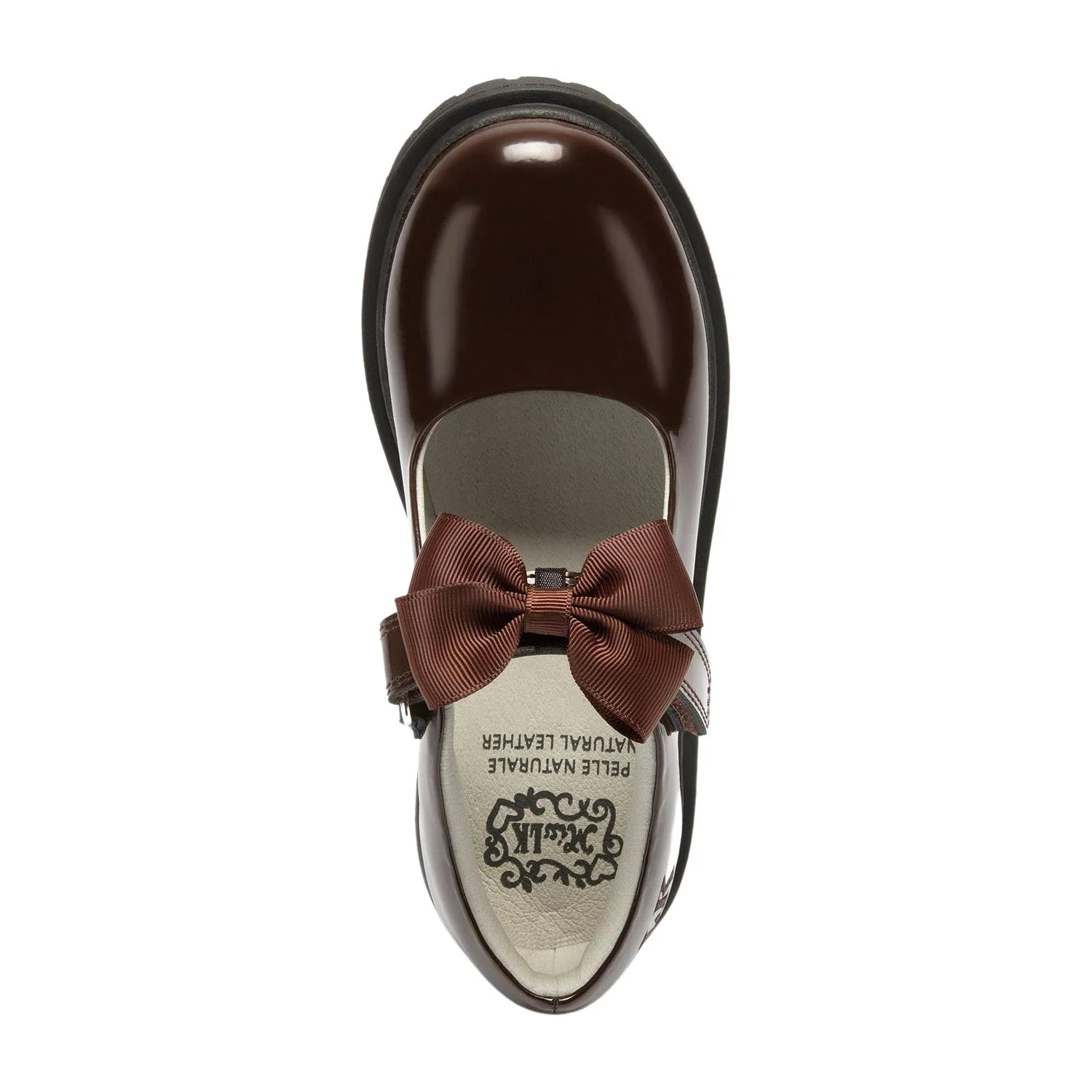 Lelli Kelly LK8661 (DJ01) Maisie Brown Bow Patent School Shoes - Image 8