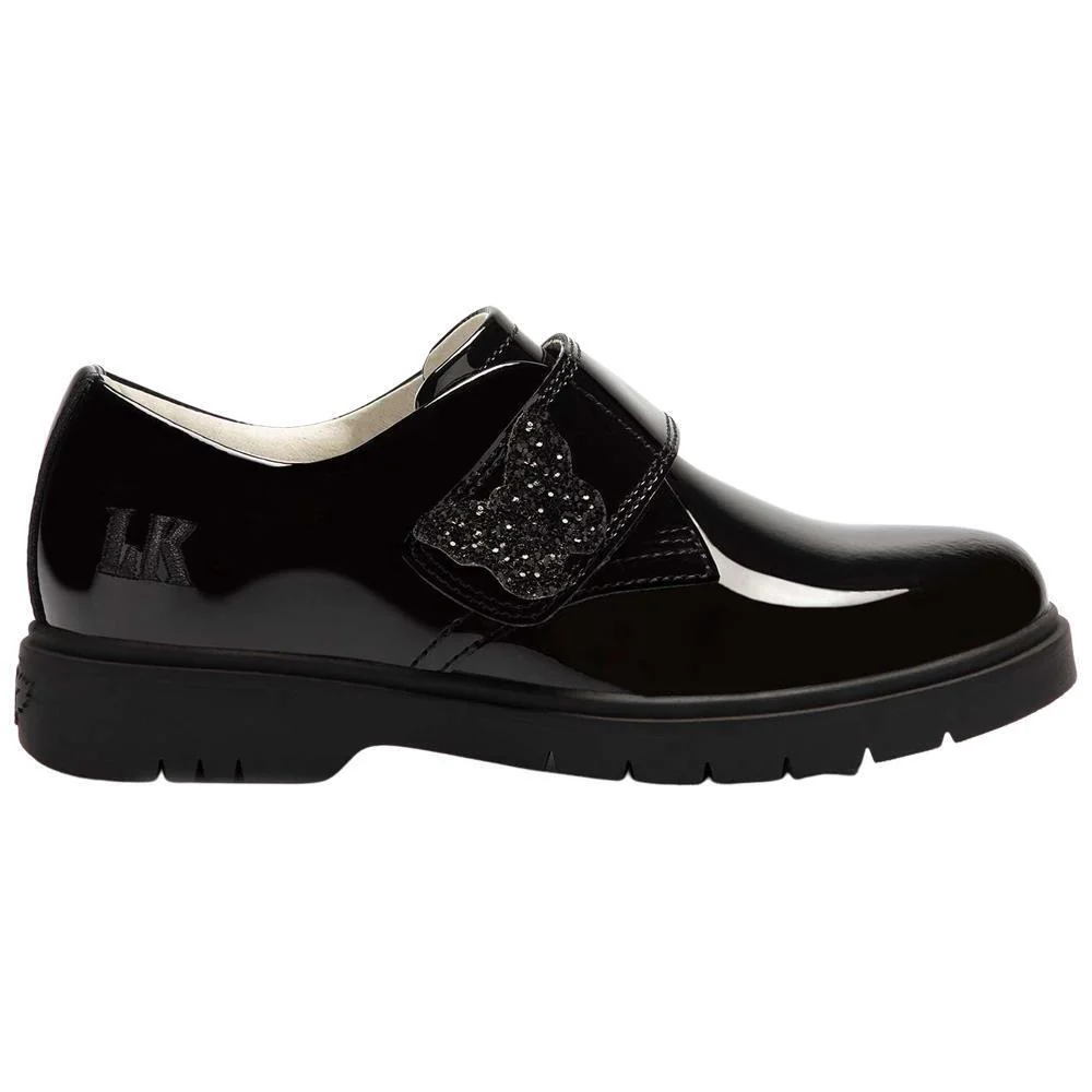 Lelli Kelly LK8670 (DB01) Lauren Black Patent Adjustable School Shoes - Image 2