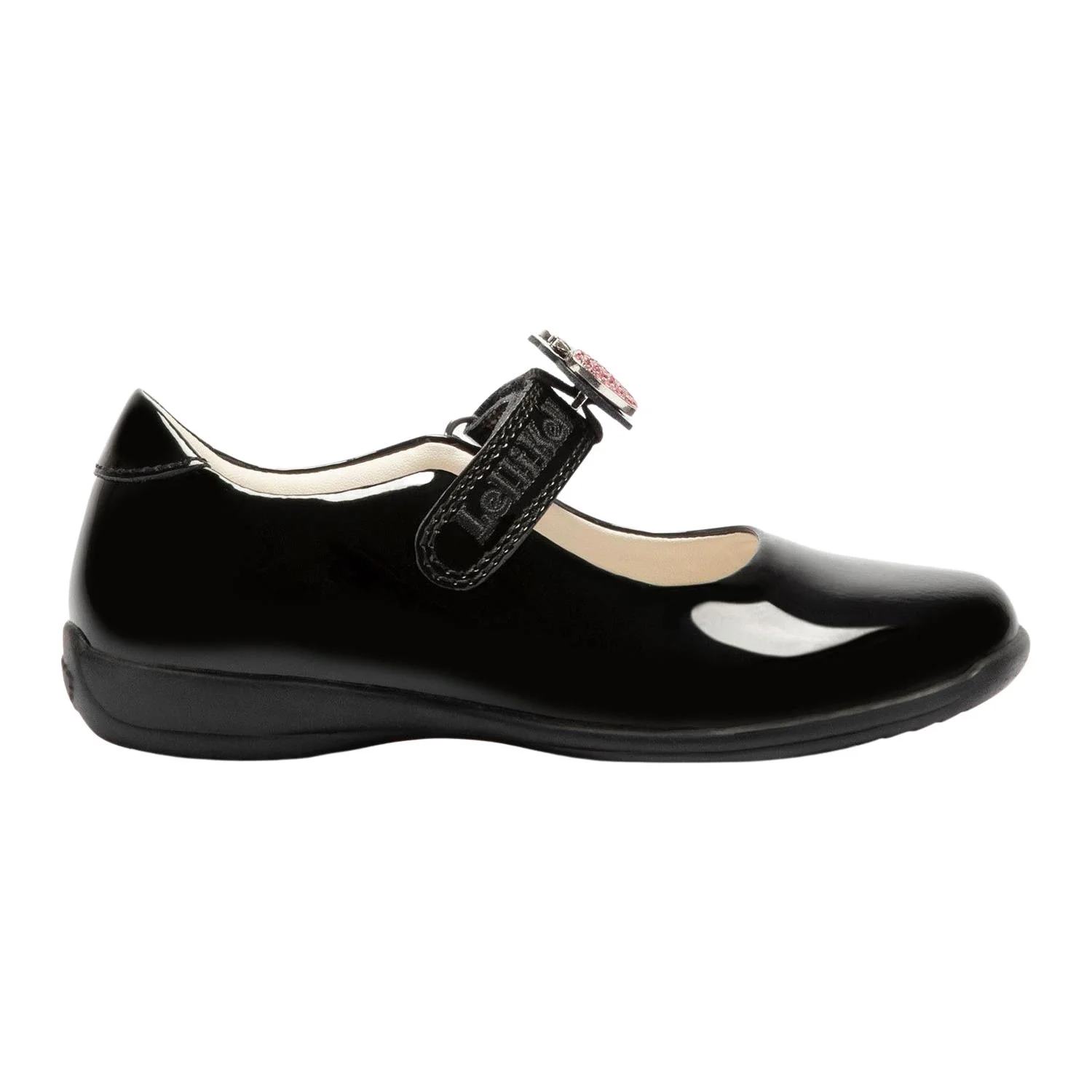 Lelli Kelly LK8715 (DB01) Fior Di Mela Apple Black Patent School Shoes - Image 2
