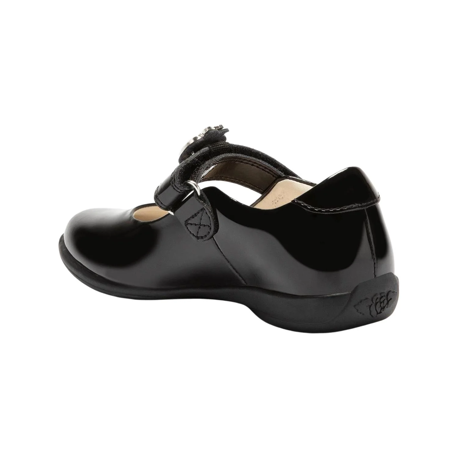 Lelli Kelly LK8715 (DB01) Fior Di Mela Apple Black Patent School Shoes - Image 3
