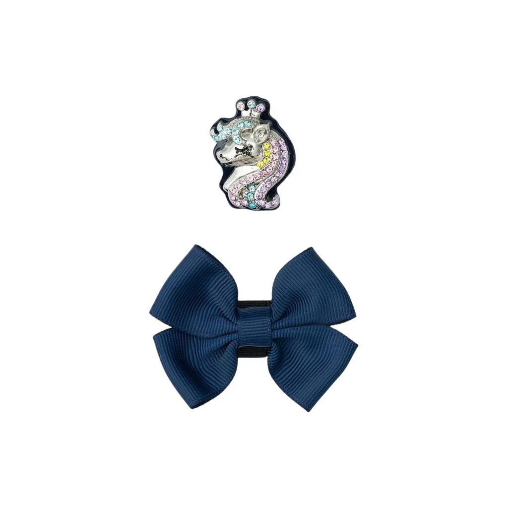 Lelli Kelly LK8916 (BL03) Bianca 3 Unicorn Navy Blue Patent School Shoes - Image 4