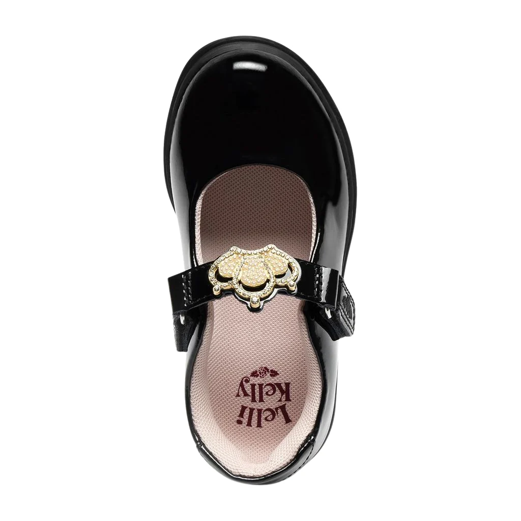 Lelli Kelly Victoria Black Interchangeable Patent School Shoes LK8922 NE03 - Image 5