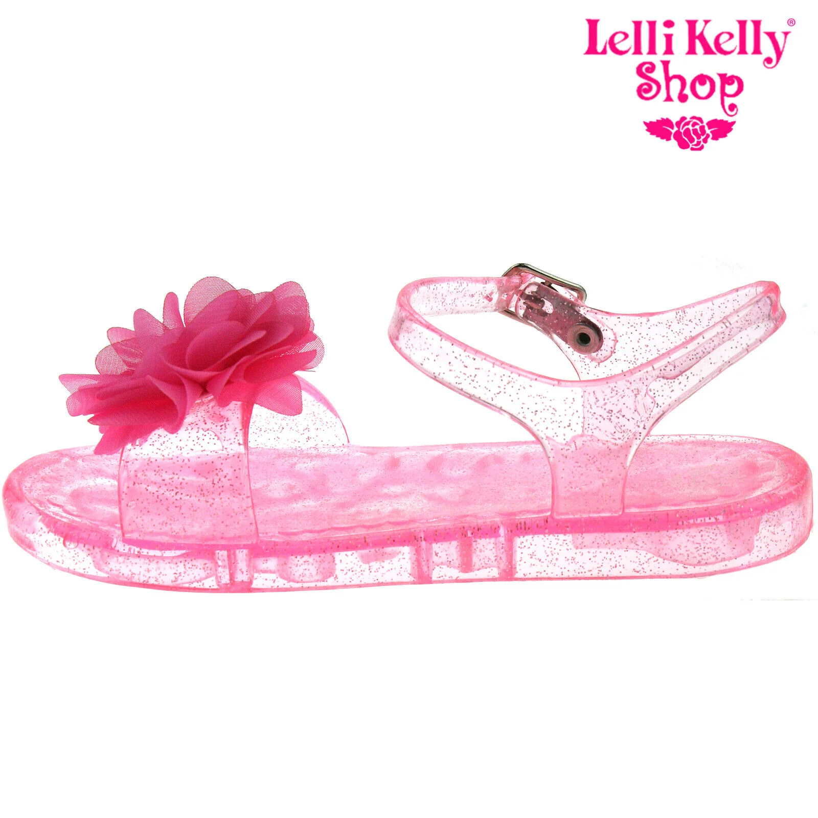 Lelli Kelly LK9944 (AC98) Transparent Pink Fiore Sandals - Image 3