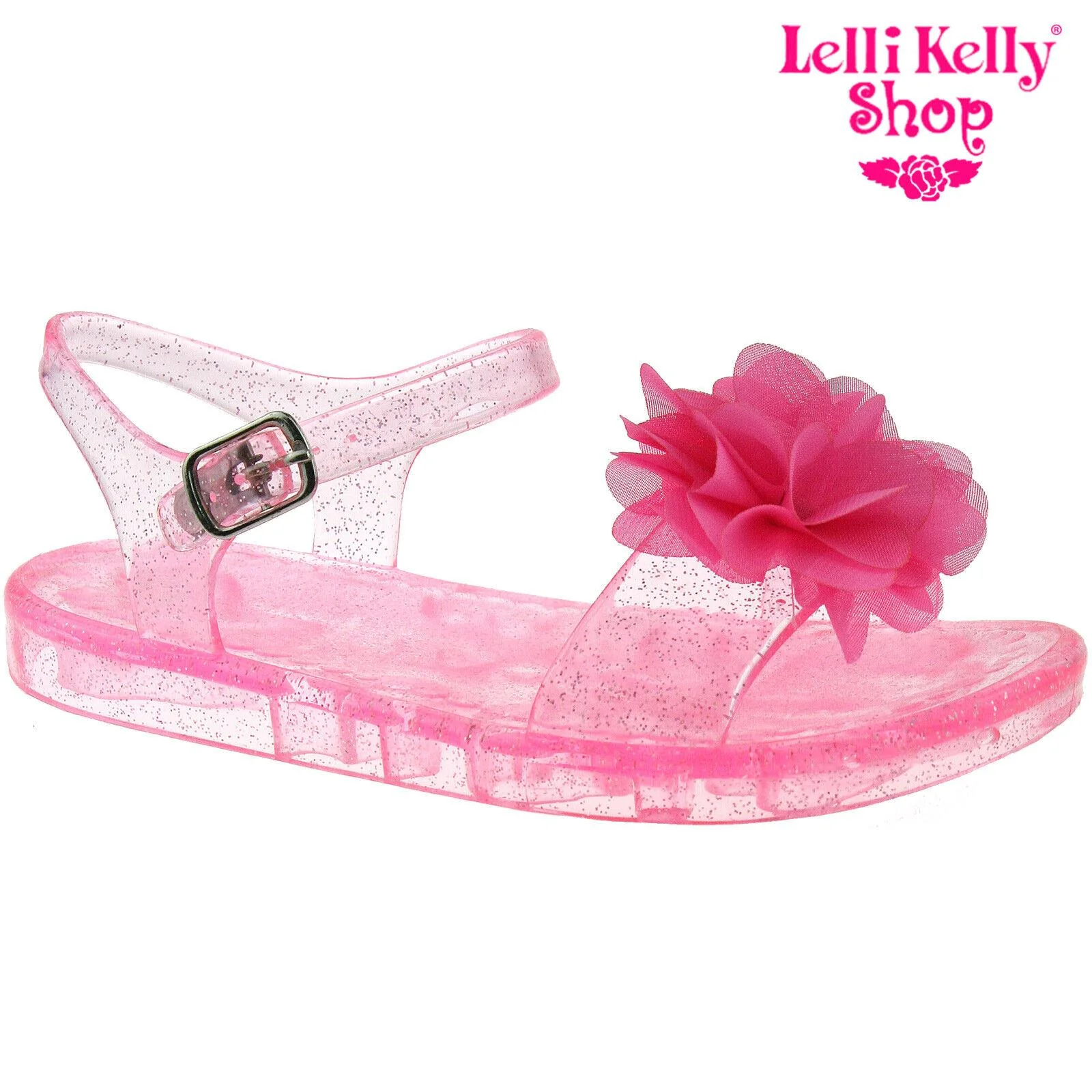 Lelli Kelly LK9944 (AC98) Transparent Pink Fiore Sandals - Image 9