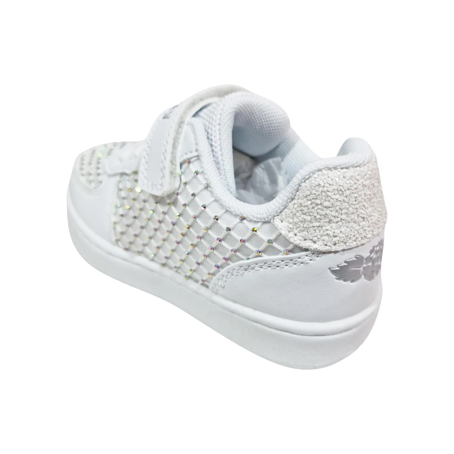 Lelli Kelly LKAA4013 (BI01) Cinzia White Faux Leather Mesh Diamante Trainers - Image 3