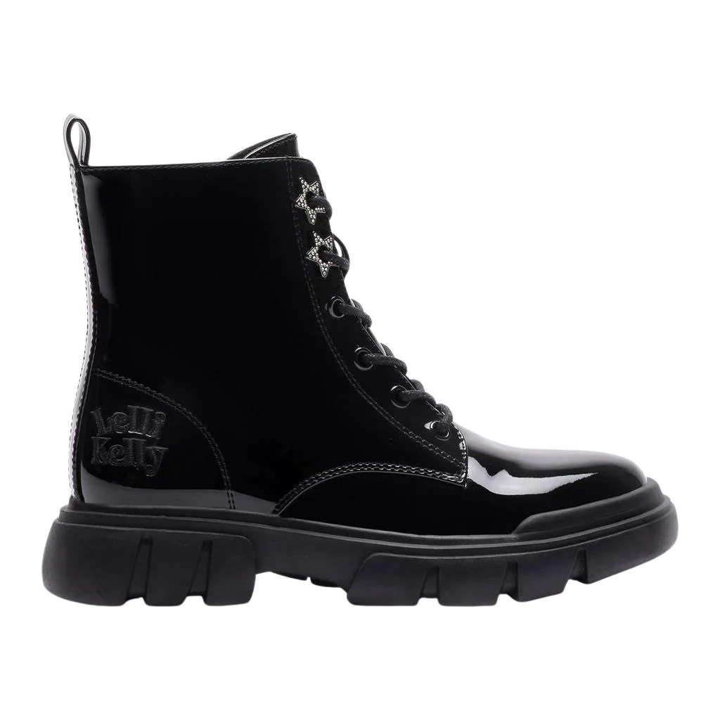 Lelli Kelly LKHH5300 Malika Side Zip Black Patent Boots - Image 3