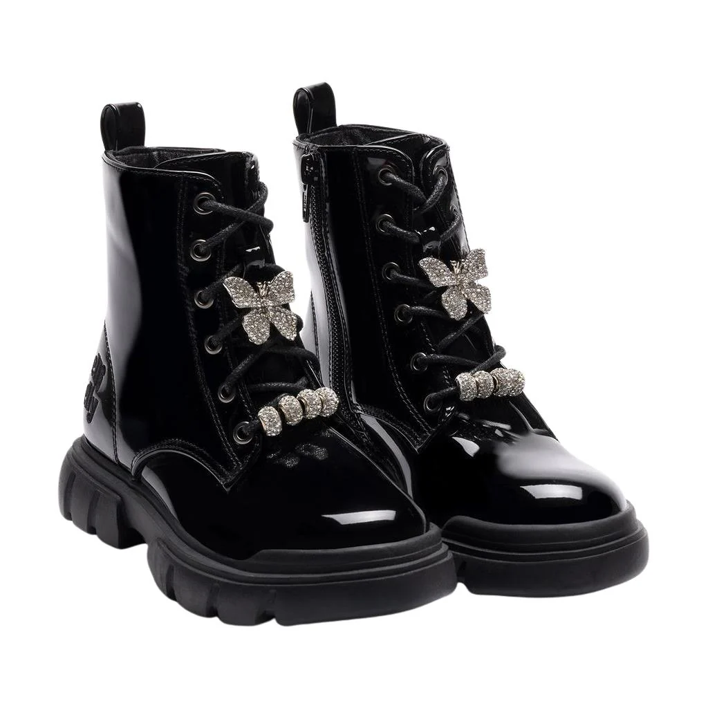 Lelli Kelly LKHH5313 Teresa Side Zip Black Patent Boots