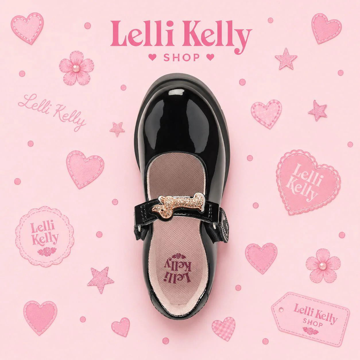 Lelli Kelly Taylor Black Patent School Shoes LKSI8966 - Image 8
