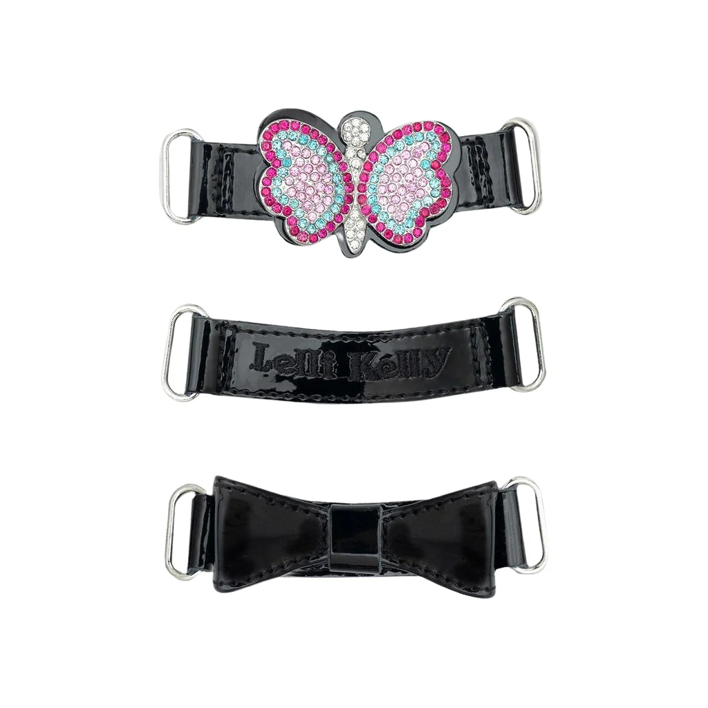 Lelli Kelly Luna Butterfly Black Patent Interchangeable School Shoes LK8411 (NE03) - Image 6