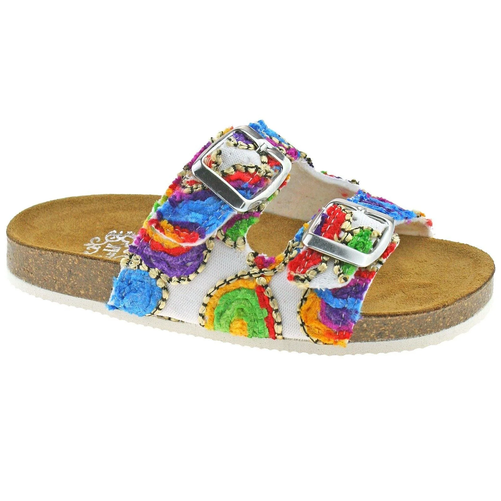 Lelli Kelly ML4598 (AA02) Bianco Multi Isabella Adjustable Strap Slider Sandals - Image 3