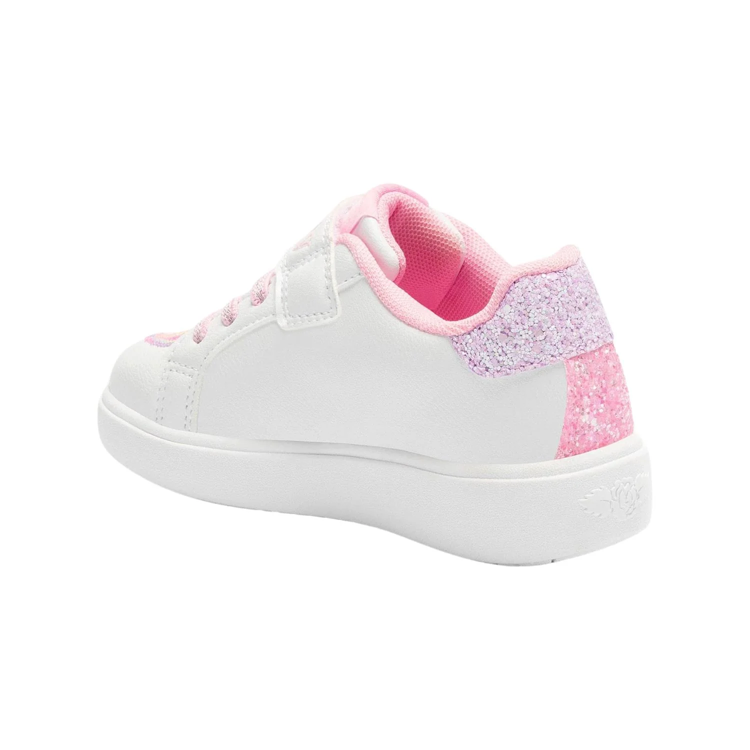 Lelli Kelly MLAA4017 (BI01) Mia White Sequined Heart Faux Leather Trainers - Image 4
