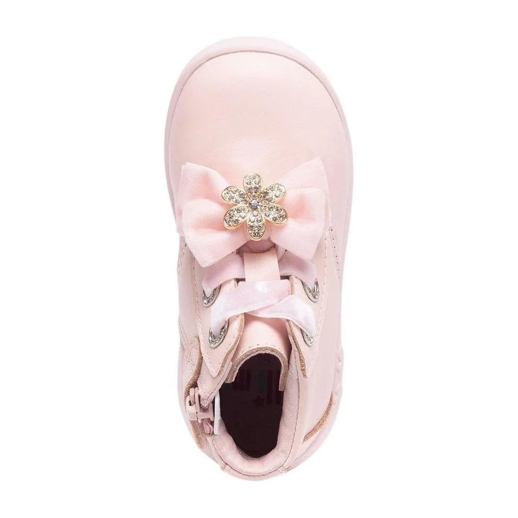 Lelli Kelly MX4309 Mya Pink Winter White Baby Ankle Soft Leather Ankle Boots - Image 4