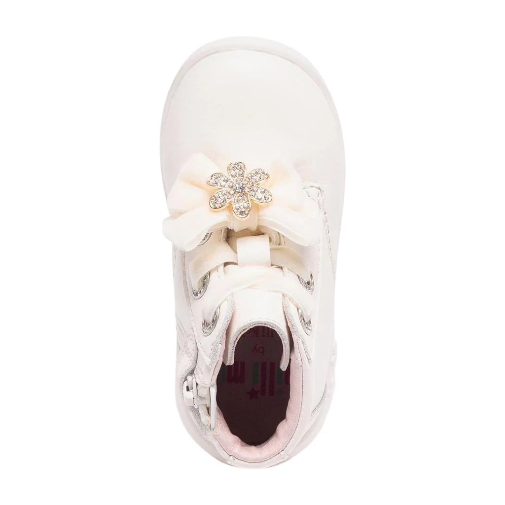 Lelli Kelly MX4309 Mya Pink Winter White Baby Ankle Soft Leather Ankle Boots - Image 3
