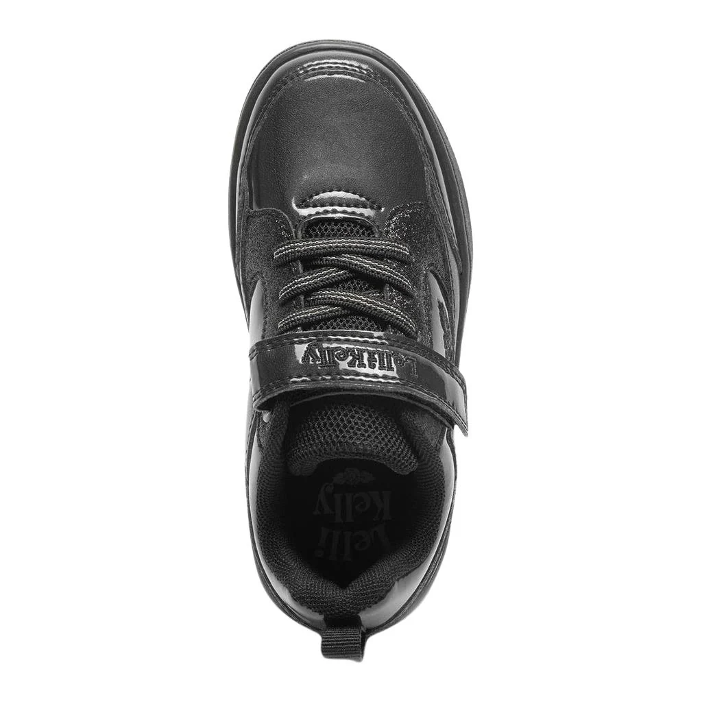 Lelli Kelly Pippa LK8402 (NE03) Black Patent Hook & Loop Fastening Trainers - Image 2